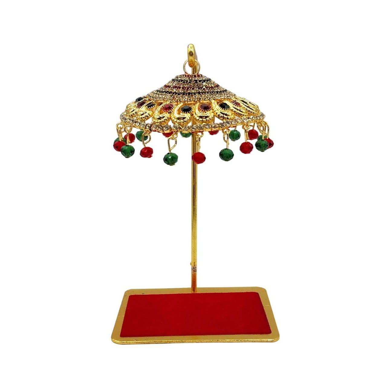 

Металлический зонт Чхатра для идола Бога – | Подвесной хрустальный Чхатри для приборной панели автомобиля, офисного стола, домашнего храма