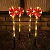 Solar Candy Lollipop Lights: Outdoor Christmas Decoration for Garden and Lawn