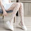 Pastellfarbene florale Strumpfhose japanischer Stil Blumenmuster süße Strümpfe