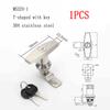 1PCS MS324-1-2 Switch Cabinet Door Latch Lock 304 Stainless Steel L-Type Switch Cabinet Door Handle Lock Hardware Accessories