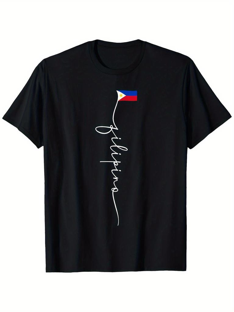 A T-shirt with the iconic flag pattern of the Philippines