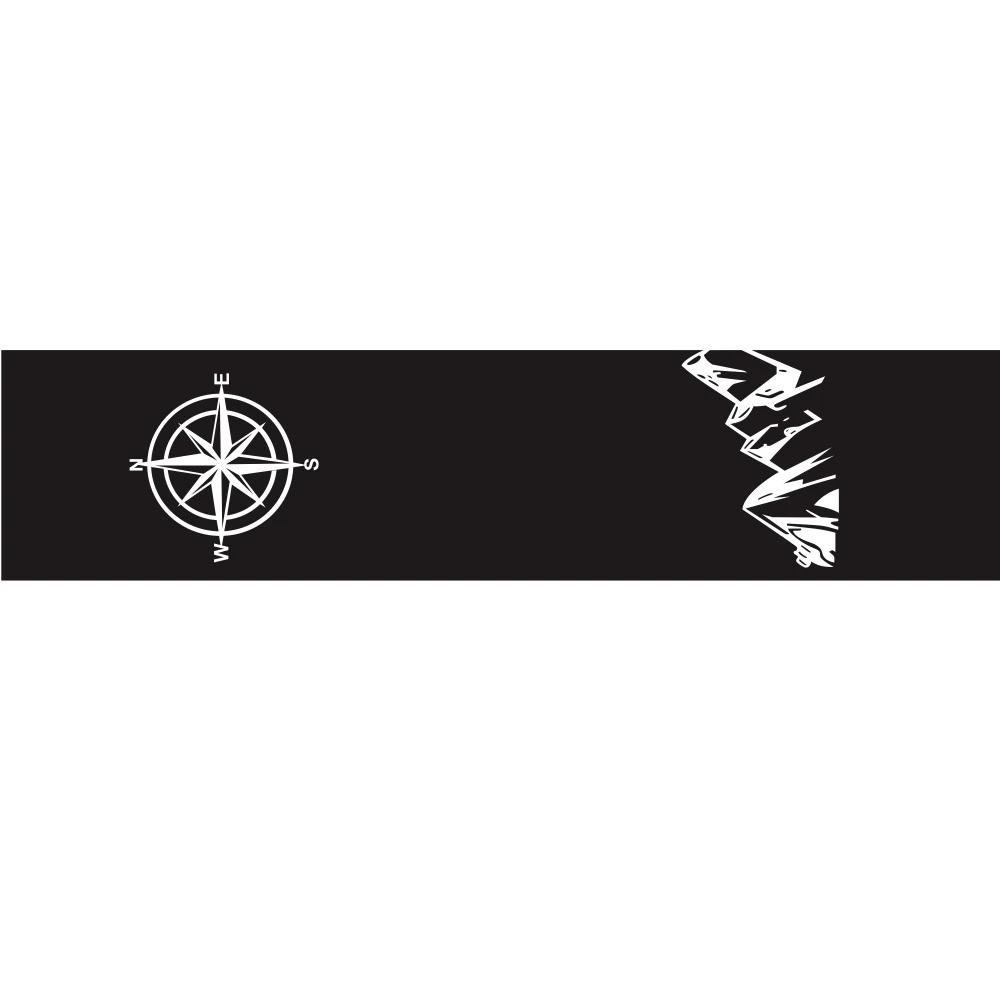 car sticker compass mounta decoration 1pcs Graphical modelling of DIY fashion racing stripes suv car hood vinyl accessories чёрный