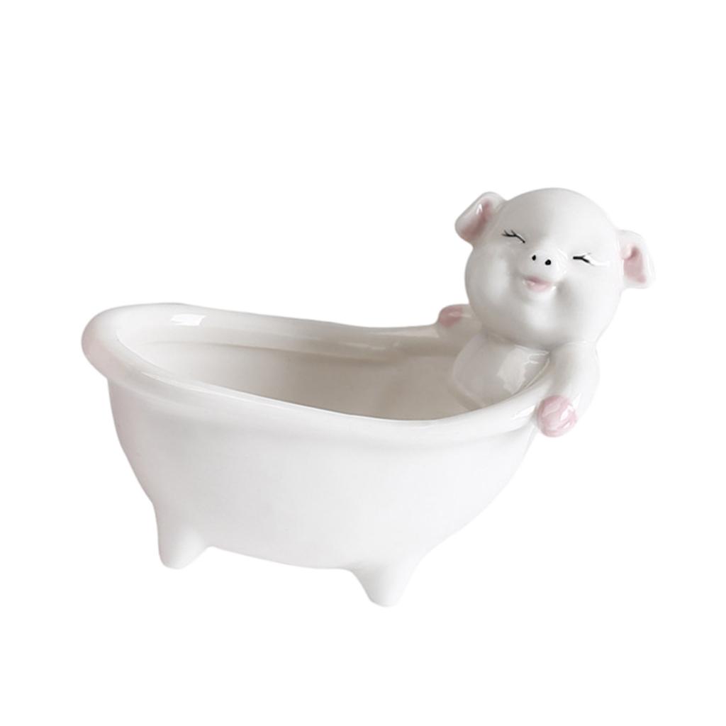 Ceramic Fleshy Plant Pot Pig/Bear Planter Plant Flowerpot Ornament for Fleshy Plant Cactuses Container for Home Balcony