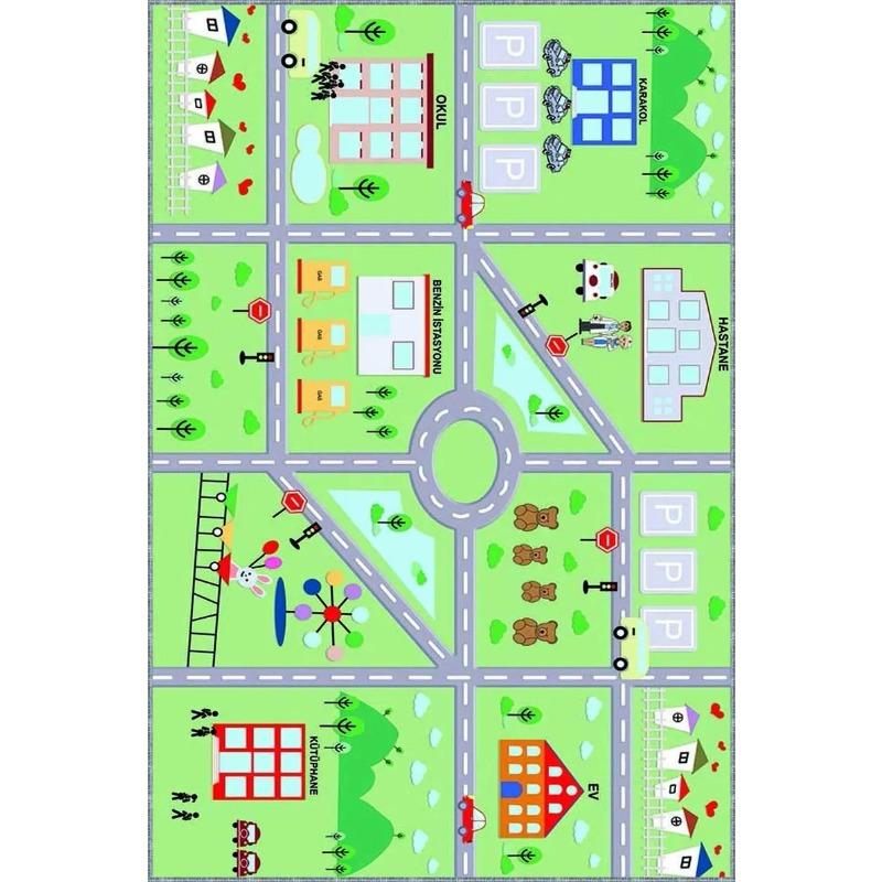 Highway Runway Playroom City Traffic Road Map Child PlayMat Carpet Rug for Bedroom Living Room Sofa Decoration Decor Floor Mat
