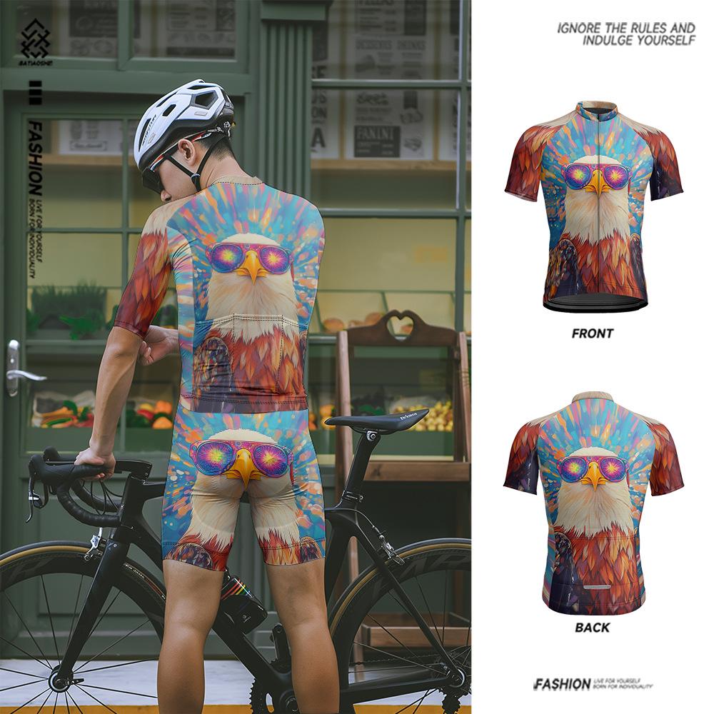 2025 Women's Quick-Dry Fun Print Cycling Jersey - Short Sleeve Summer Bike Top