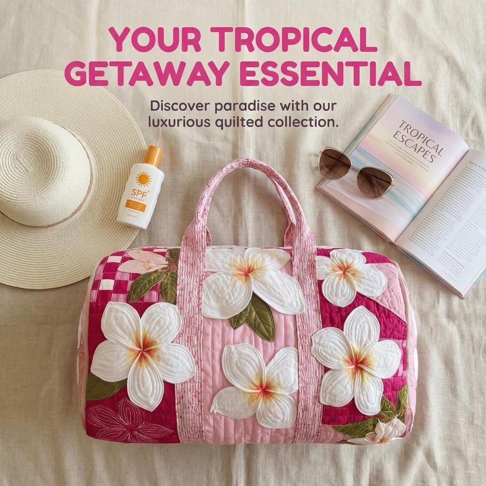 Nová Vintage Boho prošívaná taška Duffel Hippie Cesta Bavlněná prošívaná taška Duffel Květinová cestovní taška Víkendový přespání