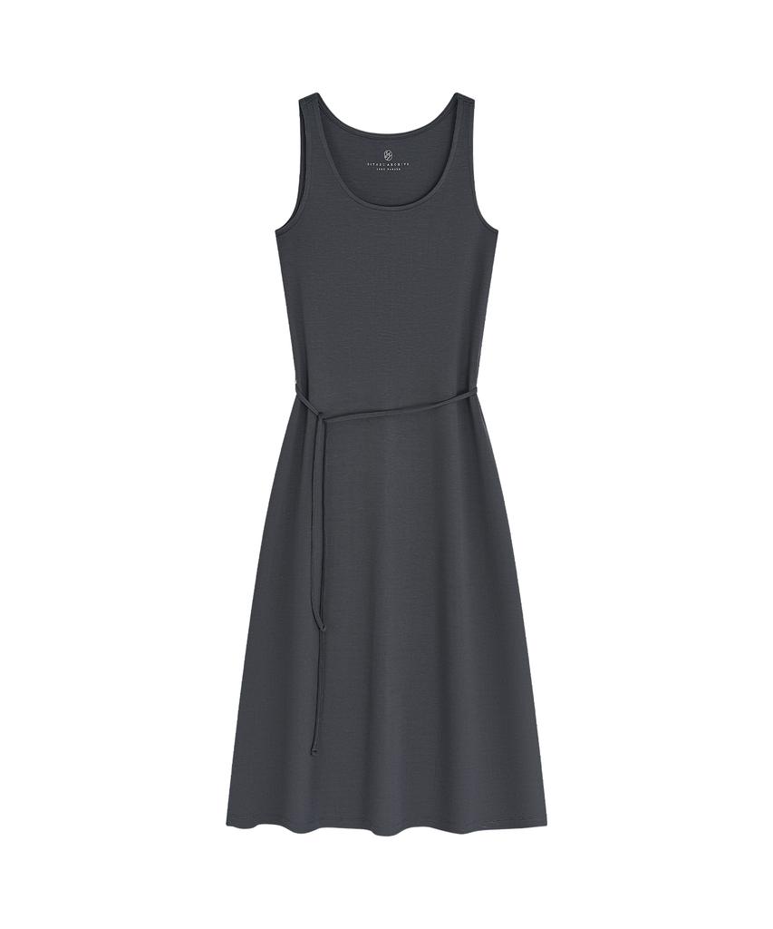 Siyajyu Sia8040 Comfortable Daimaru Long Dress_Charcoal
