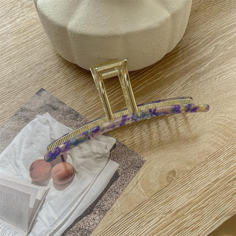 Elegant Oversized Retro Acetate Hairpin: Exquisite Korean Shark Clip for Women