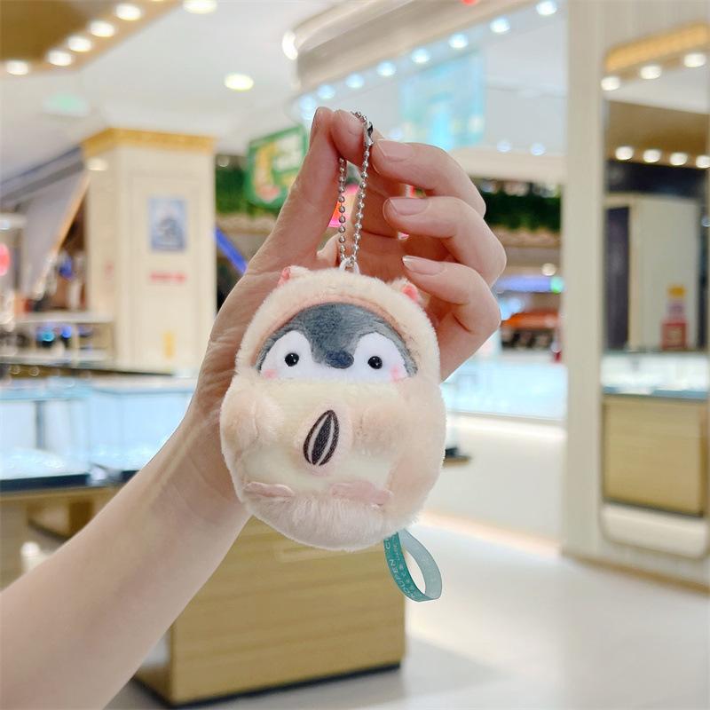 Cartoon Tourist Hat Penguin Cute Penguin Plush  For Girls Gifts Creative School Bag Bag Charm