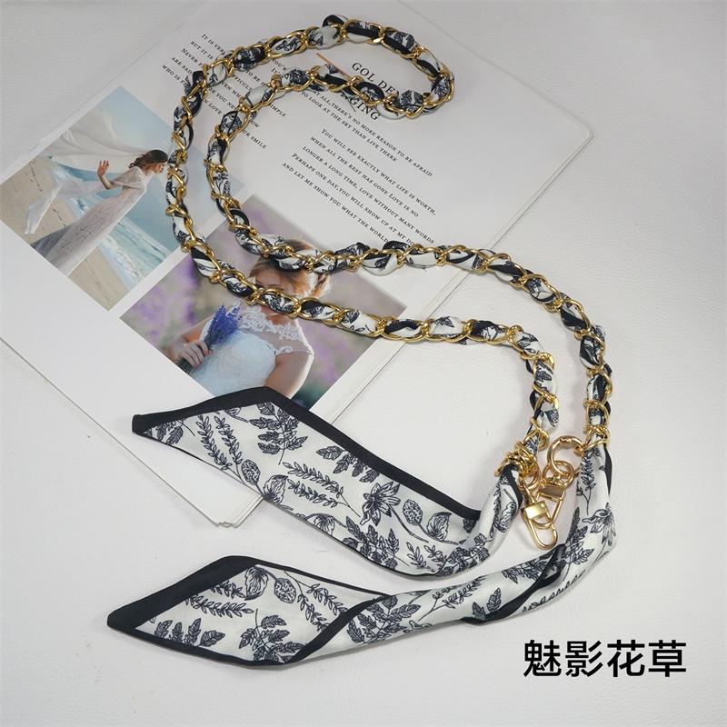 115cm Universal Mobile Phone Wrist Lanyard for Women Girls Silk Scarf Decorative Crossbody Chain Phone Neck Strap Hanging Cord