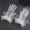 Wedding Lace Gloves Pearls Proms Gloves for Operas Stage Performances Evening Dinner Women Gloves Lady Gloves