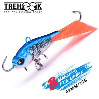 Hlboké Ľadové Rybárske Lure 63mm 15g Tvrdé Zimné Jiggy Balancery Pre Šťuku Pstruha Ostrieža Rýchlo Potápavý Wobbler CrankBaits