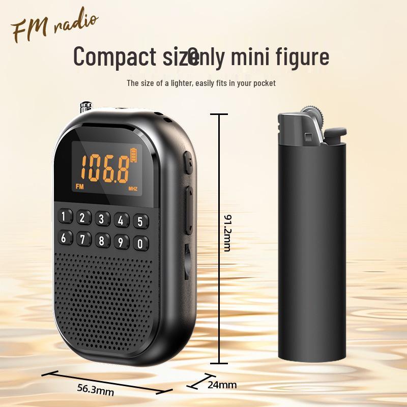 Benutzerfreundliches tragbares Radio für ältere Menschen mit Kartenslot, Mehrband-FM/AM/Bluetooth-Lautsprecher