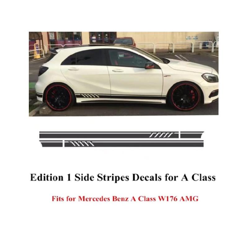2 Pcs Edition1 Style Stripes Sticker For Mercedes Benz Cla 45 W117 C117 X117 Amg Buy At A Low Prices On Joom E Commerce Platform