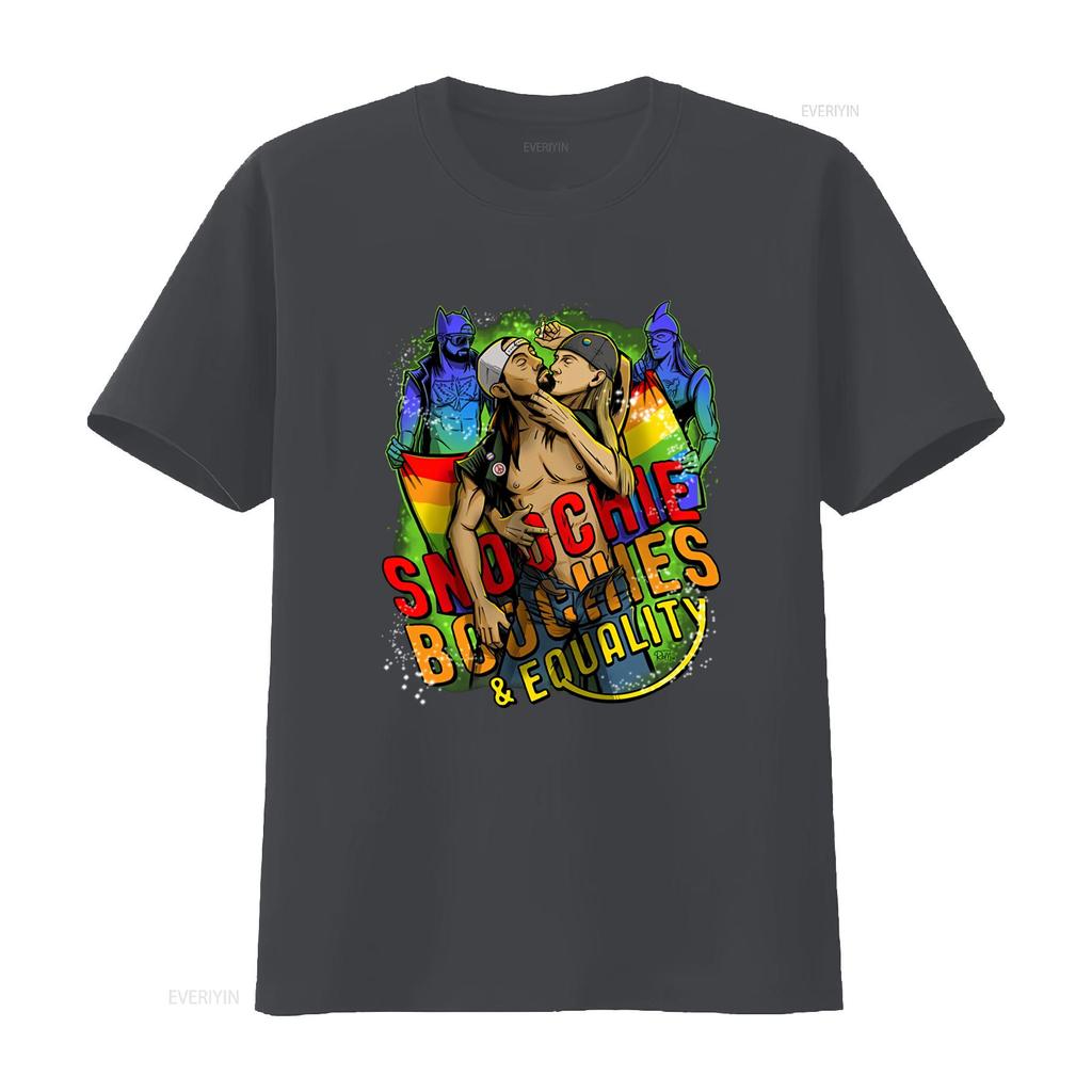 Jay And Silent Bob Smoochie Boochies Equality T Shirt B3lf Vintage Streetwear Comfortable Homme Stretched Slightly