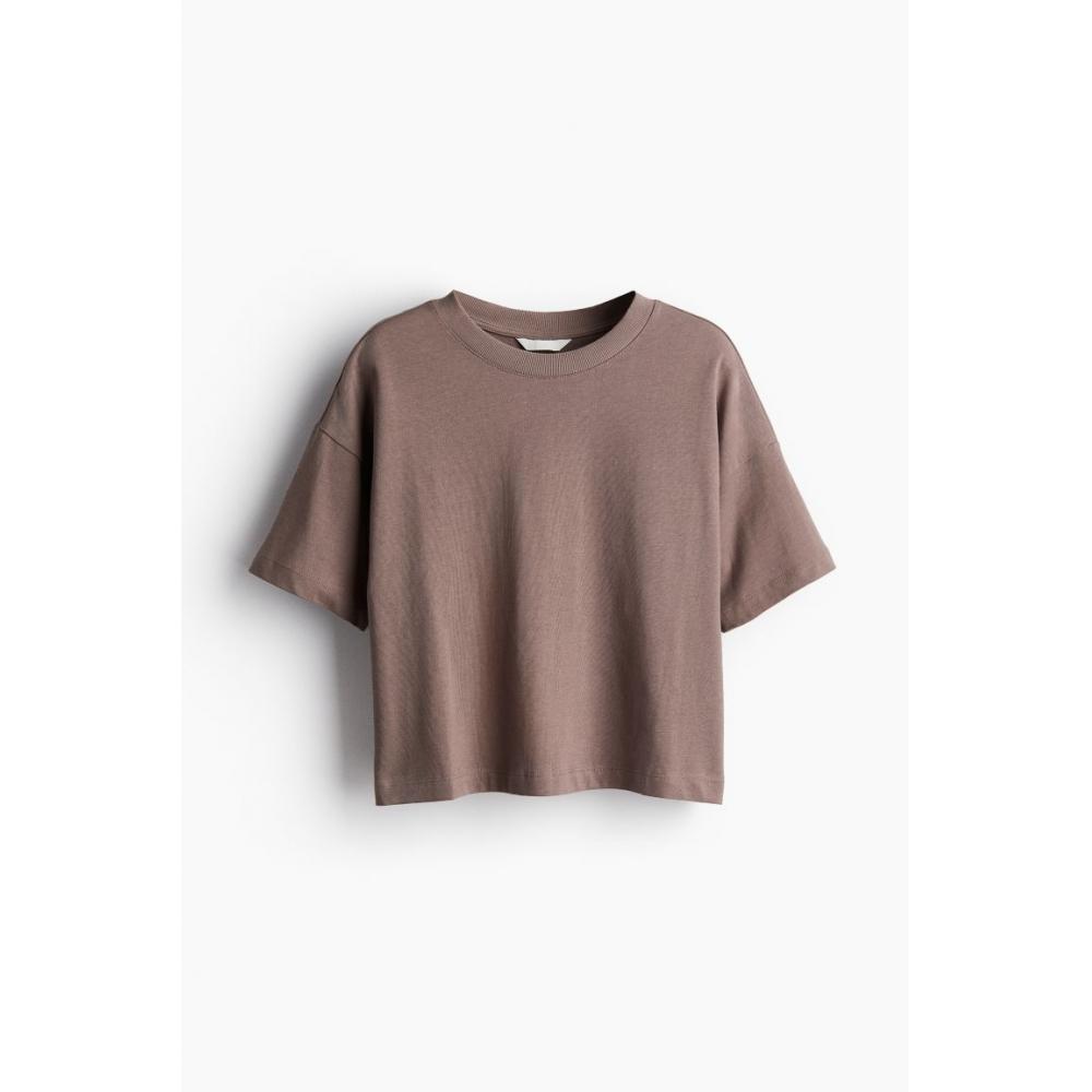 

Футболка HM Boxy Style из хлопка, серая