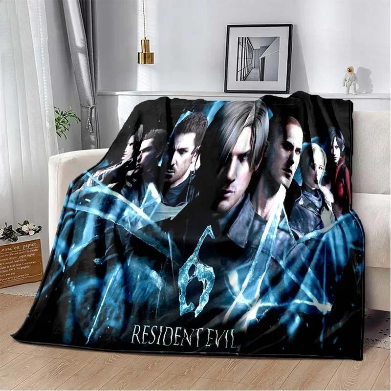 D Resident Evil Gamer Blanket Soft Cozy Throw for Living Room Bedroom Travel Perfect Child Birthday Gift
