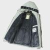 Men's 2023 Windproof & Waterproof Cotton-Padded Jacket with Detachable Hood.