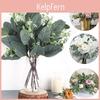 Eucalyptus 6pcs Leaves Artificial Stems Branches Diy Artificial Plants For Wedding Home Garden Decor