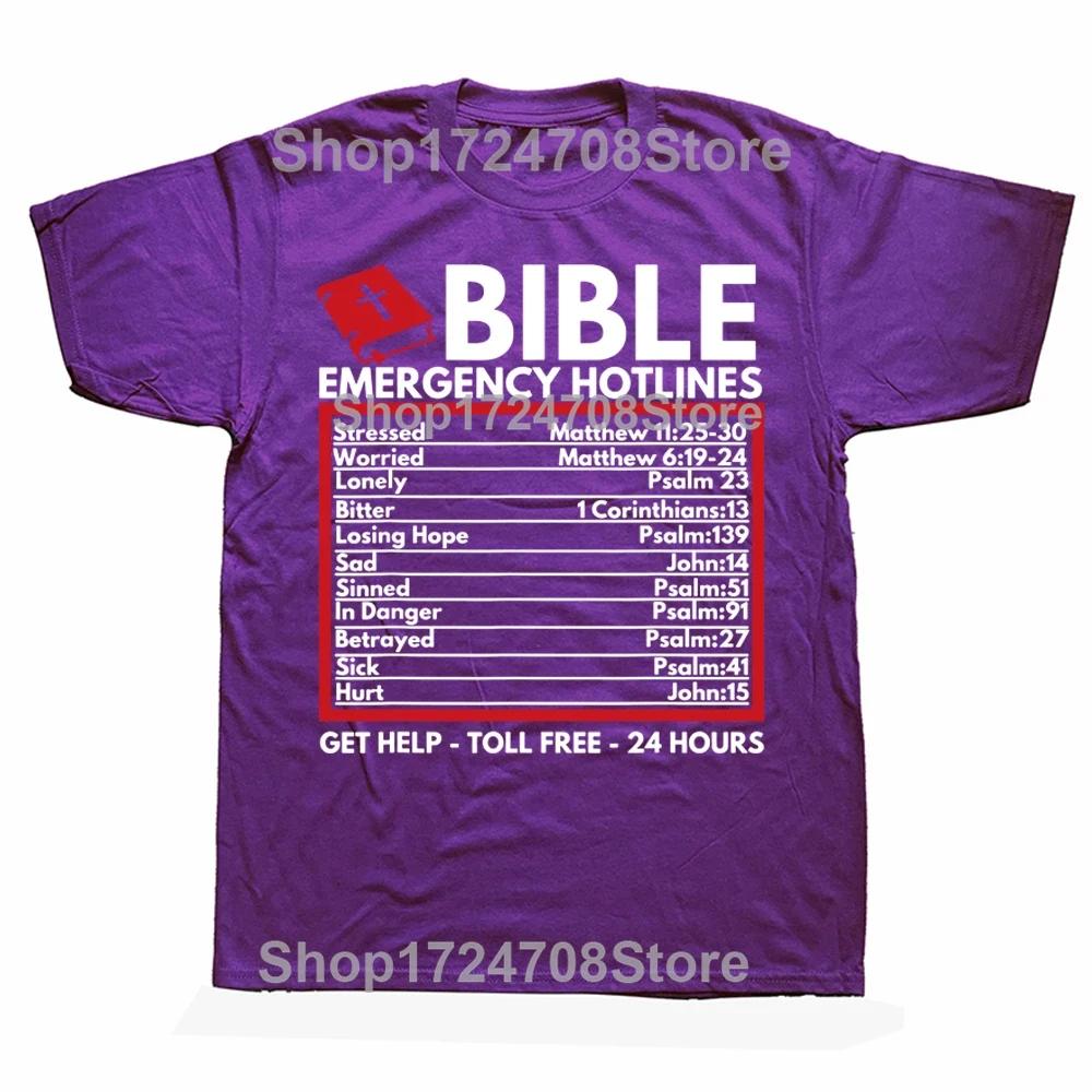 Bibel Notrufnummern Lustige Christliche Jesus Gott T-Shirts Sommer Stil Grafik Streetwear Kurzarm Geburtstagsgeschenke T-Shirt