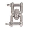 304 Stainless Steel Double Jaw Shackle Rustproof Universal Jaw Anchor Connector for Hardware Lifting Connection