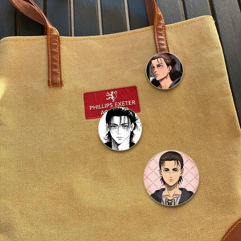 32/44/58mm Eren Yeager Ikony Pin Ručně vyráběná Brož Na Oblečení Kreslený Cosplay Odznak Batoh Dekorace Šperky Dárek