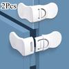 2Pcs Safety Drawer Lock Baby Anti-collision Anti-Pinching Hand Cabinet Drawer Locks Plastic Safe Buckle for Kids Protection