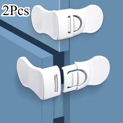 2Pcs Safety Drawer Lock Baby Anti-collision Anti-Pinching Hand Cabinet Drawer Locks Plastic Safe Buckle for Kids Protection