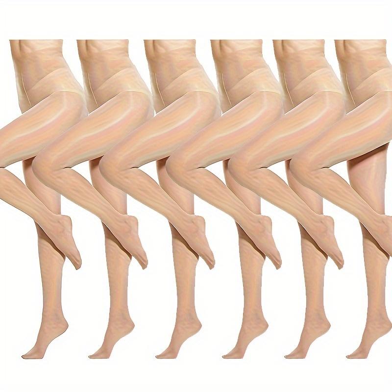 5 párů sexy punčochové kalhoty větší velikosti, dámské lesklé lesklé punčochové kalhoty s vysokým pasem