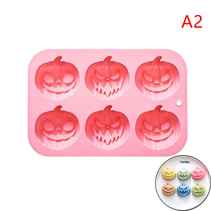 Halloween Pumpkin Theme Silicone Mold Ghost Pumpkin Baking Mold Diy Chocolate Candy Cookies Soap Cake Mould Halloween Decoration