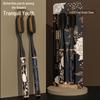 Elegant Black Gold Soft Bristle Toothbrush with Dense Branches and Long Wide Head