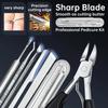 6Pcs Premium Stainless Steel Nail Care Manicure Pedicure Set,Sharp Nail Clippers,Cuticle Remover,Nail File,Multifunctional Nail Easy To Clean Home Use