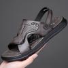 TUINANLE Sandales pour Homme Cuir PU Classique Romaines Homme Été Marche Plage Sandales Plates Chaussures pour Homme Baskets Sandalias Hombre Pantoufle Homme