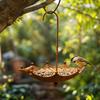 Rustic Umbrella Shaped Metal Bird Feeder Hanging Garden Yard Decor Outdoor Weather Resistant Metal Craft