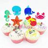 24Pcs Double‑Sided Cartoon Cake Toppers, Toothpick Cupcake Picks, Birthday Party Dessert Table Decorations Supplies