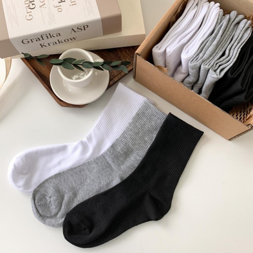 

Базовые повседневные носки унисекс в рубчик Blue City со средним вырезом, набор из 10 пар