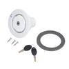 Gravity Water Fill Inlet with Key Lock White PP Plastic for RV Motorhome Trailer