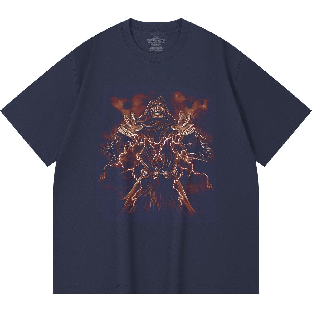 230 Gsm 100% Cotton Heavy Metal T-Shirt  Rock Band Popular Music Print Unisex Heavy Cotton T Shirt