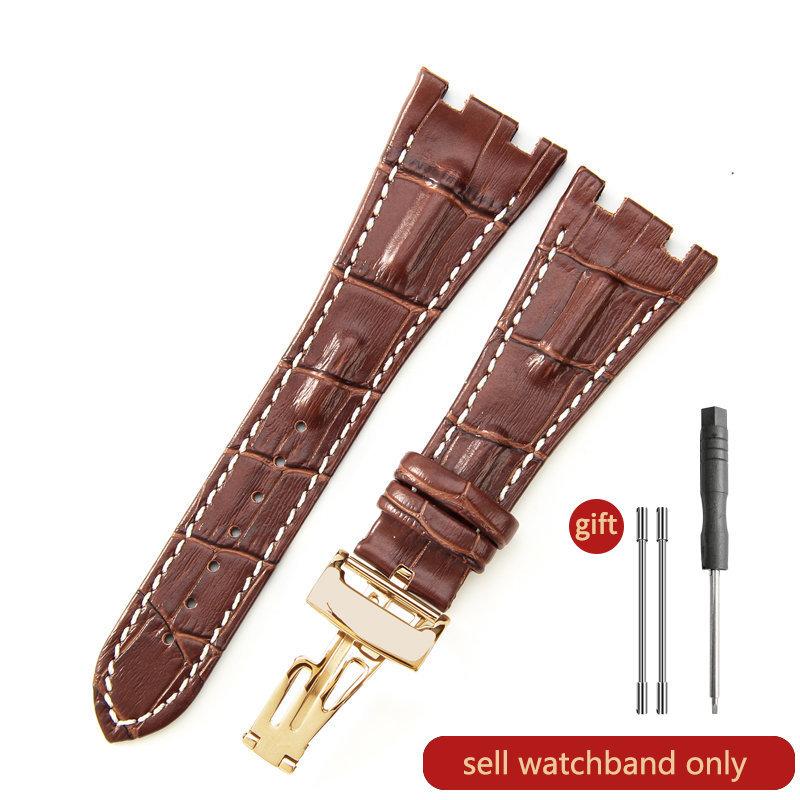 Cinturino Orologio in Pelle di Mucca Primo Strato per AP Aibi 15703 26471 26474 Serie Royal Oak Offshore 28mm Accessori Orologio per Uomo CinturinoMN