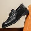Sneakers Mens Dress Shoes Retro Male Leather Business Male Baroque Shoes Casual Outdoor Mens Oxford Footwear