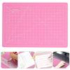 4 szt. Mata do cięcia A5 Różowa PVC Model Podkładka do cięcia Rękodzieło Papier Rzeźbienie Grawerowanie Skala