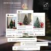 Large Encrypted Flickering Christmas Tree Ornament Set for Living Room Decor