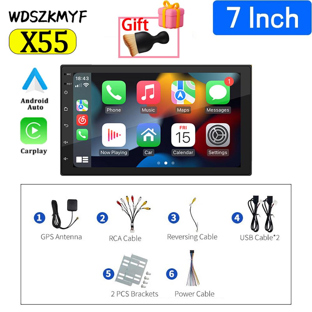 

7-дюймовый автомобильный радиоприемник Android13 автомобильный мультимедийный проигрыватель GPS WiFi Carplay для Volkswagen Skoda Octavia Golf 5 6 Touran Passat Polo Jetta