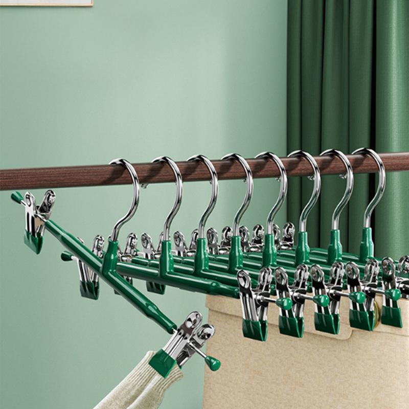Thickened Anti-slip Trouser Rack Anti-slip and Traceless Trouser Clips Multi-functional Extendable Skirt Clip Rack with Clips