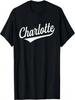 Retro City Of Charlotte North Carolina CLT Airport T-Shirt