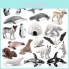 Set de Figuras de Animales del Ártico de PVC Oso Polar Pingüino con Figuras Realistas de Vida Silvestre para Exhibición Educativa