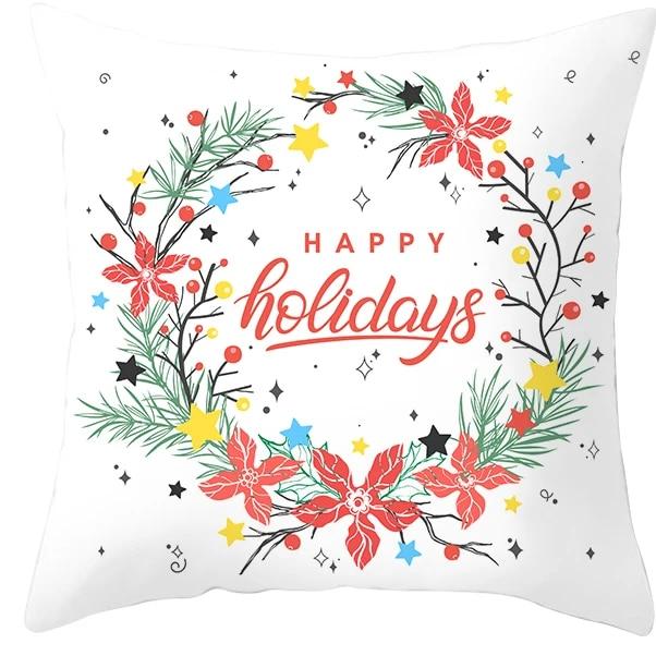 Santa Claus Socks, Elk Sheep, Christmas Tree Christmas, Christmas Decoration Pillow Sleeve Bedroom Sofa Restaurant Pillow Cover