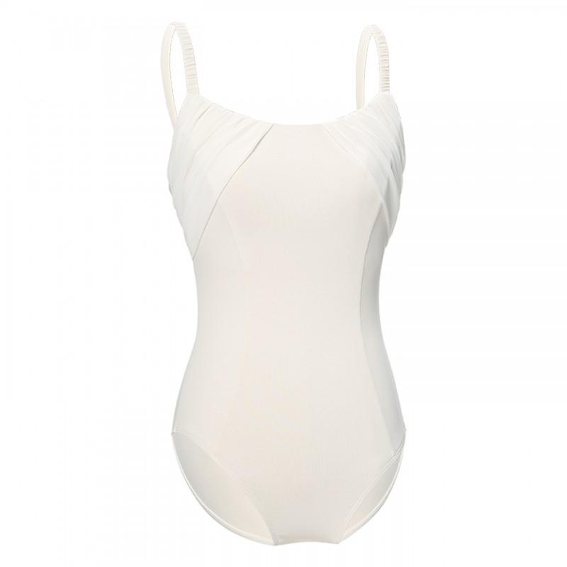 Womens Ballet Leotard With Ruched Detail Adjustable Straps High-Cut Legging Style Dancewear Practice Yoga Gymnastics