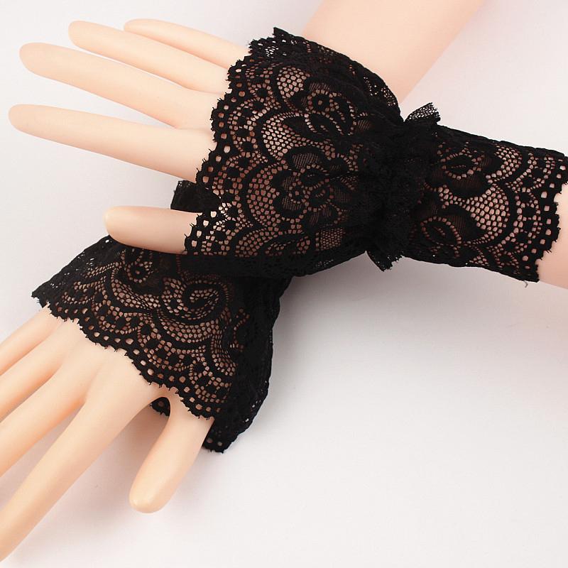 1PC Women's Lace Horn Sleeve Cover Skin friendly Soft Mesh Ruffle Edges Hollow out Fashion Item