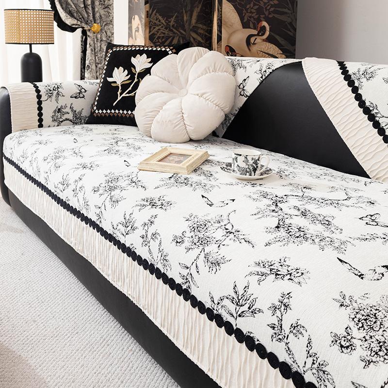 Light French Sofa Cushion, Universal Chenille  New High-End Non-Slip Leather Seat Cushion Cover Cover Cloth